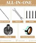 Straight Up Heavy Duty Floating Shelf Brackets For A No Sweat Diy Upgrade Includes Hidden Wall Mount Hardware Kit With Pro Jig, installation kit components.