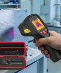 Hand holding thermal imaging camera with black and red Durable Custom-Fit Storage Case For Thermal Imaging Cameras With DIY Foam