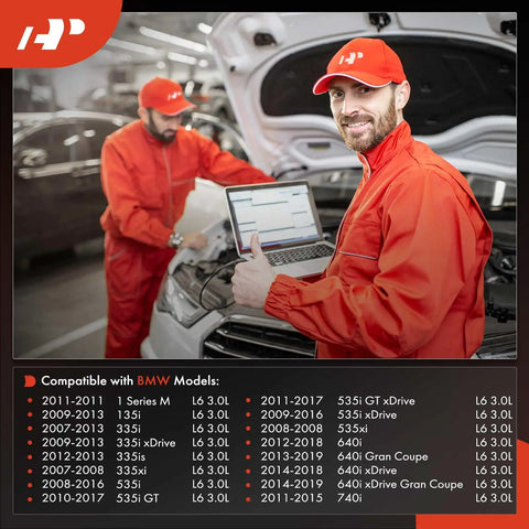 High Performance Heavy Duty Engine Electric Water Pump Plug And Play Replacement For Bmw N54 N55 Engines on display by technicians.