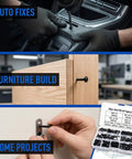 All In One Self Tapping Screw Set With 8 Sizes M2.9 To M4.8 And Washer Head Carbon Steel Screws For Auto Body, Sheet Metal, Furniture, And DIY Repairs 200 Pcs Beefy Heavy Duty Kit used in auto, furniture, and home projects