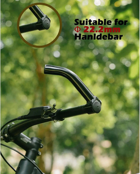 Aluminum MTB Bike Bar Ends For Mountain Bikes Handlebar Extenders 22 Millimeter Diameter Five Point Nine Inches Length.