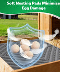 Washable Chicken Nesting Pads For Nesting Boxes in coop with eggs, reusable hen nesting box pads for bedding, grey, 12x12 inches