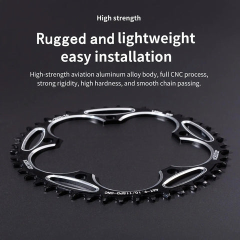 110 BCD 50T Narrow Wide Chainring For 8 9 10 11 12 Speed Road Bikes Lightweight Aluminum Alloy Single Bicycle Chainring On Display