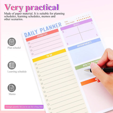 Portable Memo Pad Notebook For Daily Use With No Residue After Tearing, person writing on colorful planner page