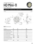 Technical diagram of Beefy Torque Harmonic Drive HD11 Strain Wave Gearbox For Nema 17 BLDC Motor Low Backlash Reducer 52mm CNC use