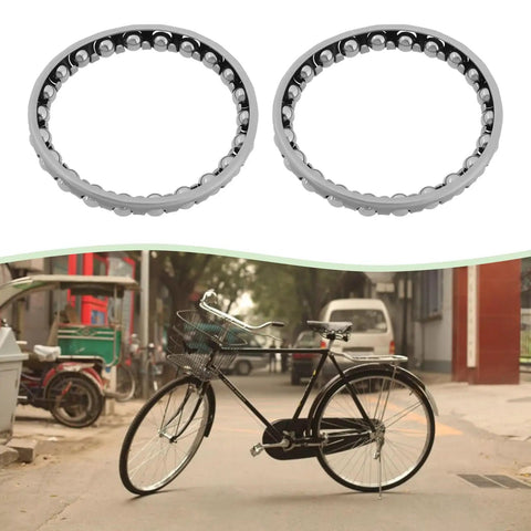 12 Pack Five Thirty Second Inch Caged Bicycle Headset Ball Bearing Set For One And One Eighth Inch Headsets Shown With Bike