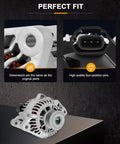 Alternator For Hyundai Sonata 2.4L 2010 2011 2012 2013 And Kia Optima 2.4L 2011 2013, 100 Amp 12 Volt Clockwise with 6-Groove Pulley