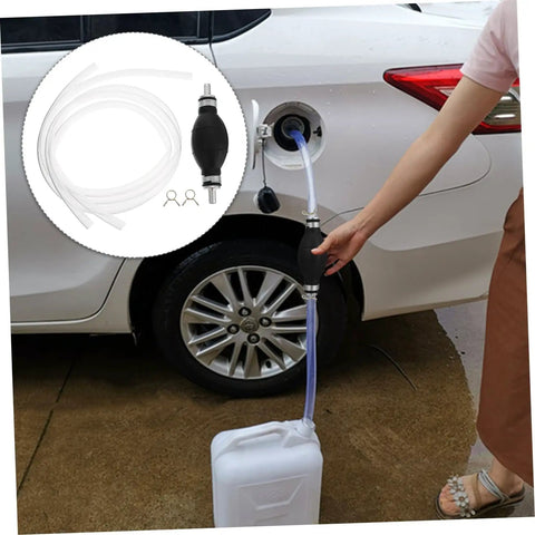 Manual Fuel Transfer Siphon Pump Hand Pump For Liquids Lightweight Portable Oil Sucker For Vehicles And Equipment Safe Fluid Transfer With Backflow Prevention, used to transfer fuel into a car container
