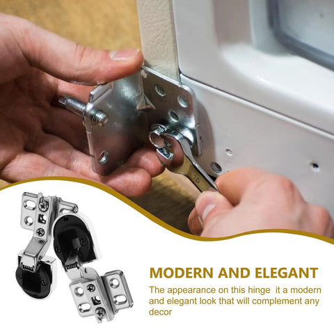 Installing 2 Pack Glass Door Cabinet Hinges Soft Close Buffering No Slam Hardware for Kitchen Cupboards 26mm Mounting Hole