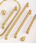 Antique Brass Ball Drawer Pulls, Solid Brass Cabinet Handles With 3.0 Inch Hole Centers, 3.54 Inch Length, 11mm Ball Diameter