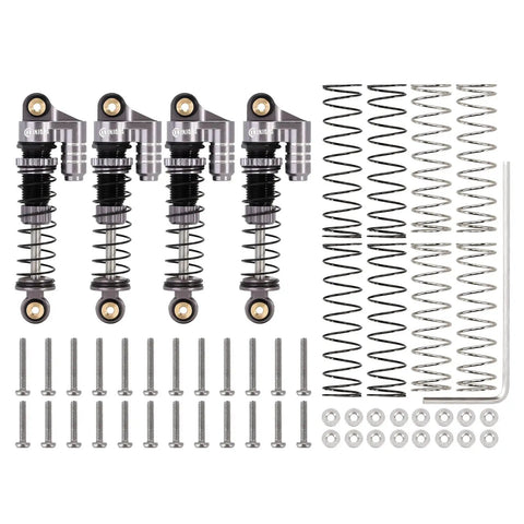 39mm Aluminum Threaded Adjustable Oil Filled Damper Shocks for SCX24 RC Crawler Fits Gladiator C10 JLU Deadbolt B17 with components