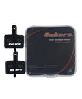 Quiet Semi-Metallic Bike Brake Pads For MTB And E-Bike, package with two pads and case, compatible with Shimano Deore MT200 and Tektro.