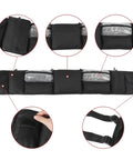 Extra Thick Hella Tough UTV Roll Cage Storage Bag With Secure Straps For Arctic Cat Prowler Ev Multi Compartment Off Road Gear Sack shown with pockets and straps.
