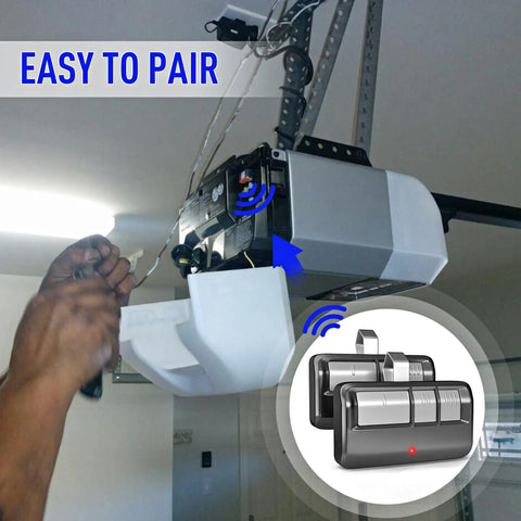Universal Garage Door Opener Remote With Visor Clip Two Pack for LiftMaster Chamberlain Craftsman Door Openers
