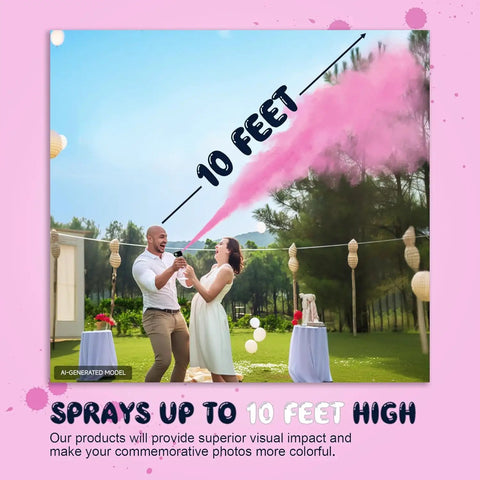 Game Changer Gender Reveal Fire Extinguisher Pink Color Smoke Spray Popper For Baby Gender Announcement And Celebration Essentials Lasting Six Seconds Reaching Ten Feet