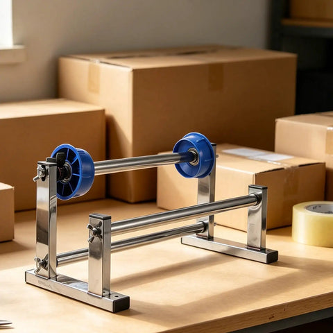 Manual Stretch Film Dispenser For Shipping And Moving Easy Desktop Wrapping Station Film Holder Unwinder Frame