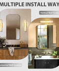 Brushed Brass And Natural Alabaster Wall Sconces Set Of Two casts a super chill ambient glow in vertical and horizontal install options.