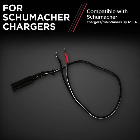 18-Inch Ring Connection Cable For Battery Chargers And Maintainers With Quick Connect Harness, Color-Coded Leads, Compatible With Motorcycle Power Sport And Lawn Tractor Batteries WM-12
