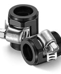 6AN Hose Finisher Clamp Aluminum Black For Stainless Braided And Rubber Hoses End Finisher Adjustable 10-16 Mm 6061 T6 Alloy