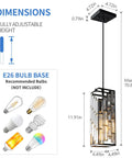Fresh Black Metal Crystal Pendant Lights With Smooth Adjustable Chain For Kitchen Island Dining Room And Bedroom Killer Modern Industrial Lighting Fixtures 3 Pack dimensions and bulb options