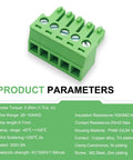 20 Pack 3.81mm 3 Pin Quick Connector PCB Screw Terminal Block Plug, green, PA66 material, for 28 to 16 AWG cable, easy wiring