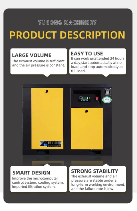 Heavy Duty Industrial Electric Air Compressor With Mobile Screw Design For Construction Mining And Drilling. Features Stable Output And Sustained Performance To Handle Tough Infrastructure Maintenance Jobs. Reliable Durability Built For Demanding