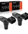 Two Pack Camshaft Position Sensor Kit for Buick LaCrosse 2010 to 2016, Chevrolet Captiva Sport 2008 to 2015, Equinox 2010 to 2017, Impala 2014, Malibu 2008 to 2014, GMC Terrain 2010 to 2017, Pontiac G6 2006 to 2010, Pursuit 2006. Black 3-terminal sensors