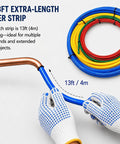 No Sweat Copper Tube Bender Kit With Color Coded Bending Strips For Quarter Inch To Five Eighth Inch HVAC Piping, showing 13ft blue strip.