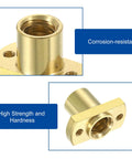 6 Pack TR8x2 Lead Screw Brass Nuts 10mm Diameter 2mm Lead 1 Start Trapezoidal Nut For CR10 CR10S Z Axis CNC 3D Printer Parts High Precision