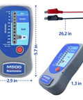 Pro Grade Insulation Tester Megohmmeter For HVAC And Electrical Systems, 1000 Megohms At 500 Volts, front and side view with cables