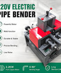 Upgrade Your Build With This Jaryannix 220V Electric Pipe Tube Bender, featuring a powerful copper motor for precise bending.