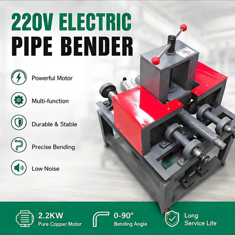 Upgrade Your Build With This Jaryannix 220V Electric Pipe Tube Bender, featuring a powerful copper motor for precise bending.