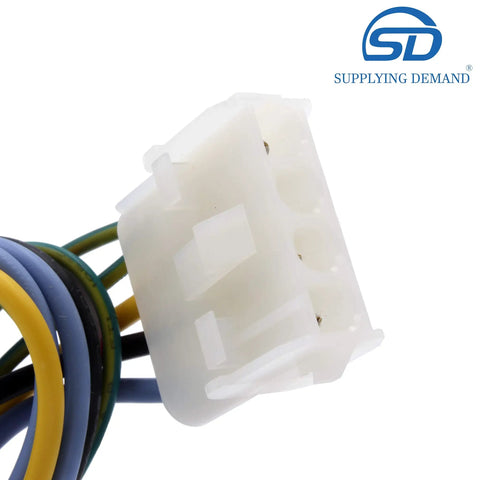 Close-up of connector for Refrigerator Evaporator Fan Motor Replacement 115V 60Hz 3.3W 2600 RPM with 1-3/4 Inch Shaft.