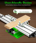 Mini Multifunctional Metal Lathe Machine With Adjustable Cross Slide Compound Table Worktable Design shown with wooden workpiece secured.