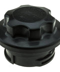 Front view of black Oil Filler Cap MO148 for Dodge Ram 1500 2500 3500 and Durango from 2003 through 2008, OEM quality seal.