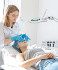 Bifocal LED Magnifying Lamp With Clamp For DIYers, 5 Diopter Plus 20 Diopter, 5 Inch Glass Lens, used for facial treatment