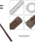 Hidden Floating Shelf Brackets For Wall Mounting Sturdy Iron And Plastic Invisible Supports with hole depth details