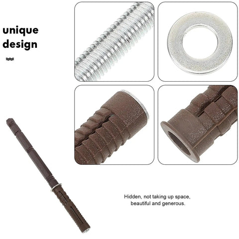 Hidden Floating Shelf Brackets For Wall Mounting Sturdy Iron And Plastic Invisible Supports with hole depth details