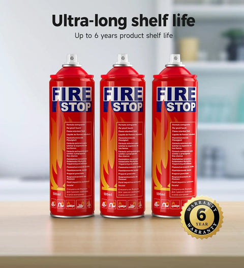 Three Pack Fire Extinguishers For Home, Kitchen, Car, And Boat With Mounting Brackets, Compact Portable ABCK Class Extinguishers