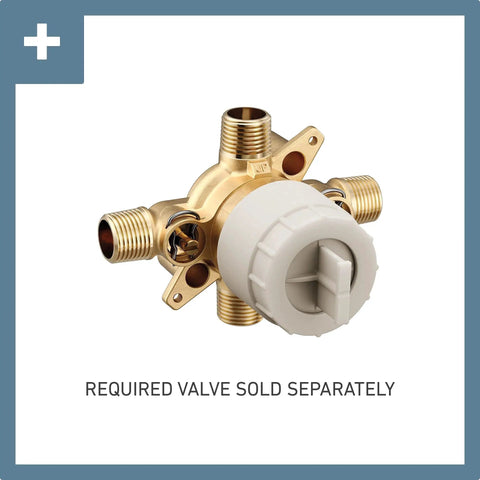 Valves for UTL170 Legend M Core 3 Series One Handle Valve Trim Kit Chrome Finish Valve Required For M Core U140 Mixing