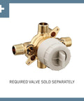 UT2812NHBN Rizon M-CORE 2-Series trim kit valve component in brass, required for installation, shown separately