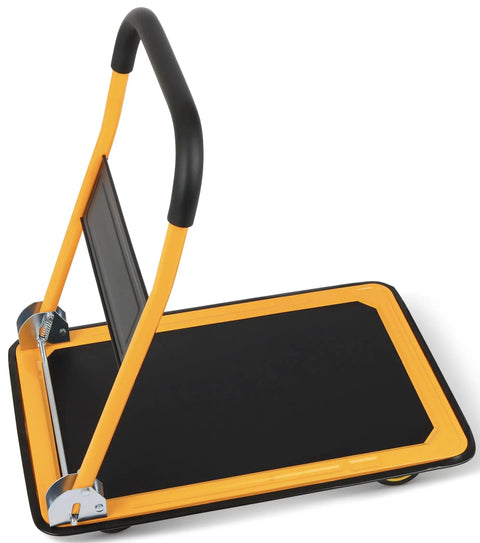 Heavy-Duty Foldable Platform Cart Dolly 330 Lb Capacity With 360 Degree Swivel Wheels in folded position