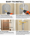 Installation steps for heavy duty self closing door hinges 2 pack four inch spring hinges with adjustable tension
