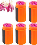 Stormproof Waterproof Camping Matches Set With Durable Aluminum Case, Windproof Fire Starters For Hiking And Outdoor Survival, 100 Pcs Pack Emergency Kit For Adventurers And Prepper Gear, five orange cases with matches displayed.
