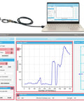 Software interface displaying data from Tiny But Mighty TFmini S Micro LiDAR Module For Obstacle Avoidance connected to a laptop.