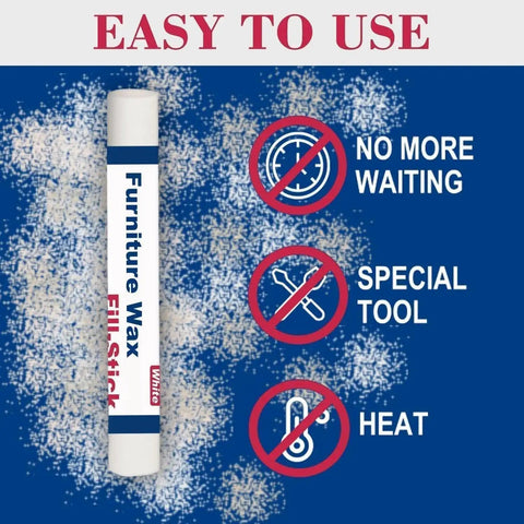 Quick Fix Wood Filler Sticks 3 Pack with instructions for easy use and no special tools needed.