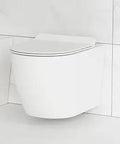Sublime Wall Hung Toilet Bowl With Dual Flush And Soft Close Seat Space Saving One Piece Design ADA Compliant Adjustable Height Easy To Clean