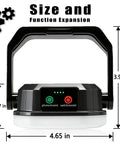 Go To Rechargeable Solar Camping Lantern With 6600mAh Battery And 4000 Lumens Output, size dimensions displayed