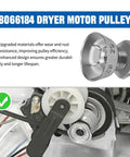 Dryer Motor Pulley 29 Replacement For Whirlpool Maytag Kenmore Compatible WP8066184 shown with 29-tooth design.