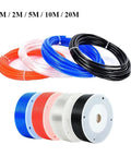 Durable Blue Polyurethane Air Hose For Compressors And Pneumatic Tools Built Tough Heavy Duty Tubing in various colors and lengths.
